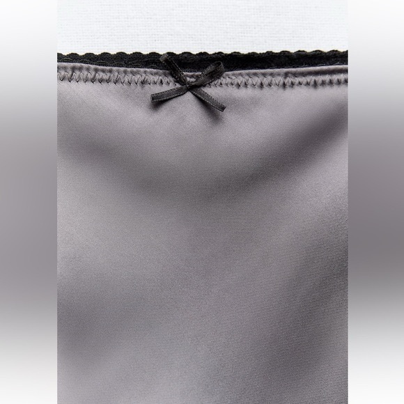 SATIN SKIRT AND LACE LEGGINGS - Picture 5 of 7